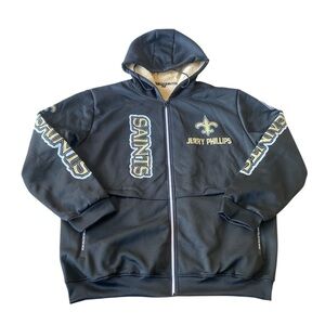 NWT New Orleans Saints Zip Up Hoodie XXL. T87